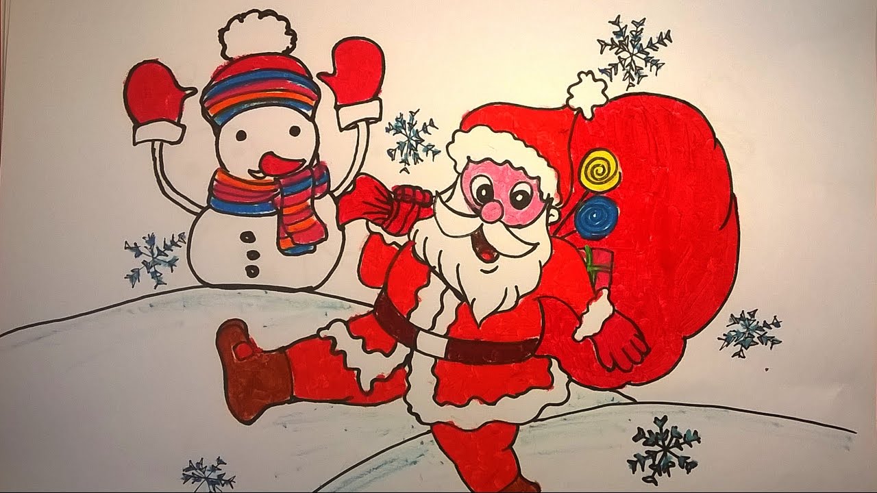 VẼ TRANH ĐỀ TÀI GIÁNG SINH  How vĩ đại Draw a Christmas House  YouTube