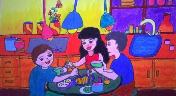 Những bức vẽ tranh đề tài về mẹ gây ấn tượng mạnh