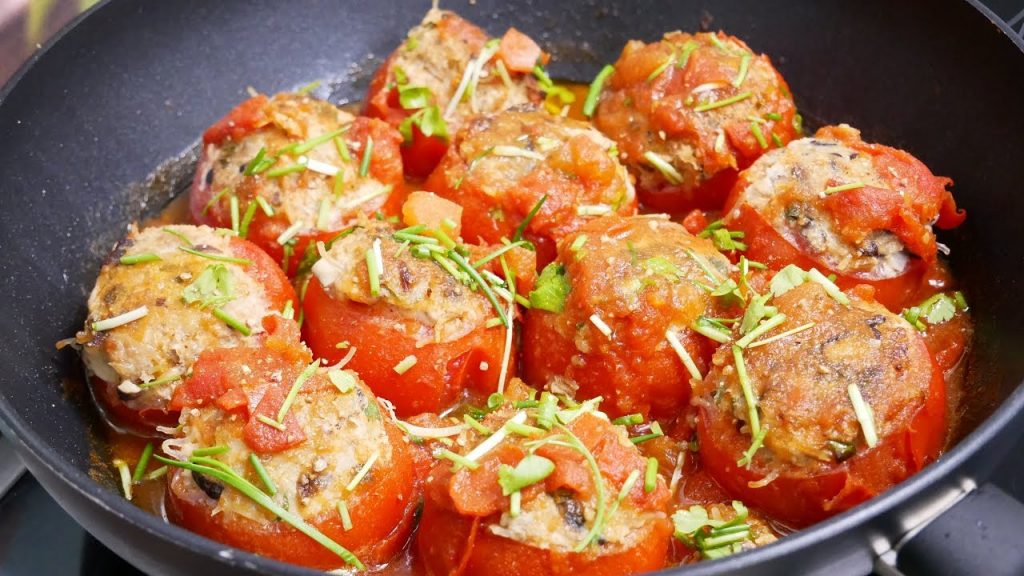 Cà chua dồn thịt thơm ngon và hương vị hấp dẫn