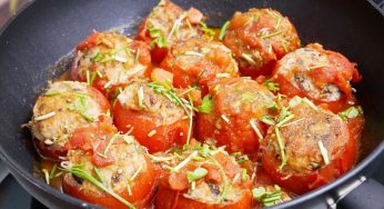 Cà chua dồn thịt sốt chua ngọt hấp dẫn và cách chế biến